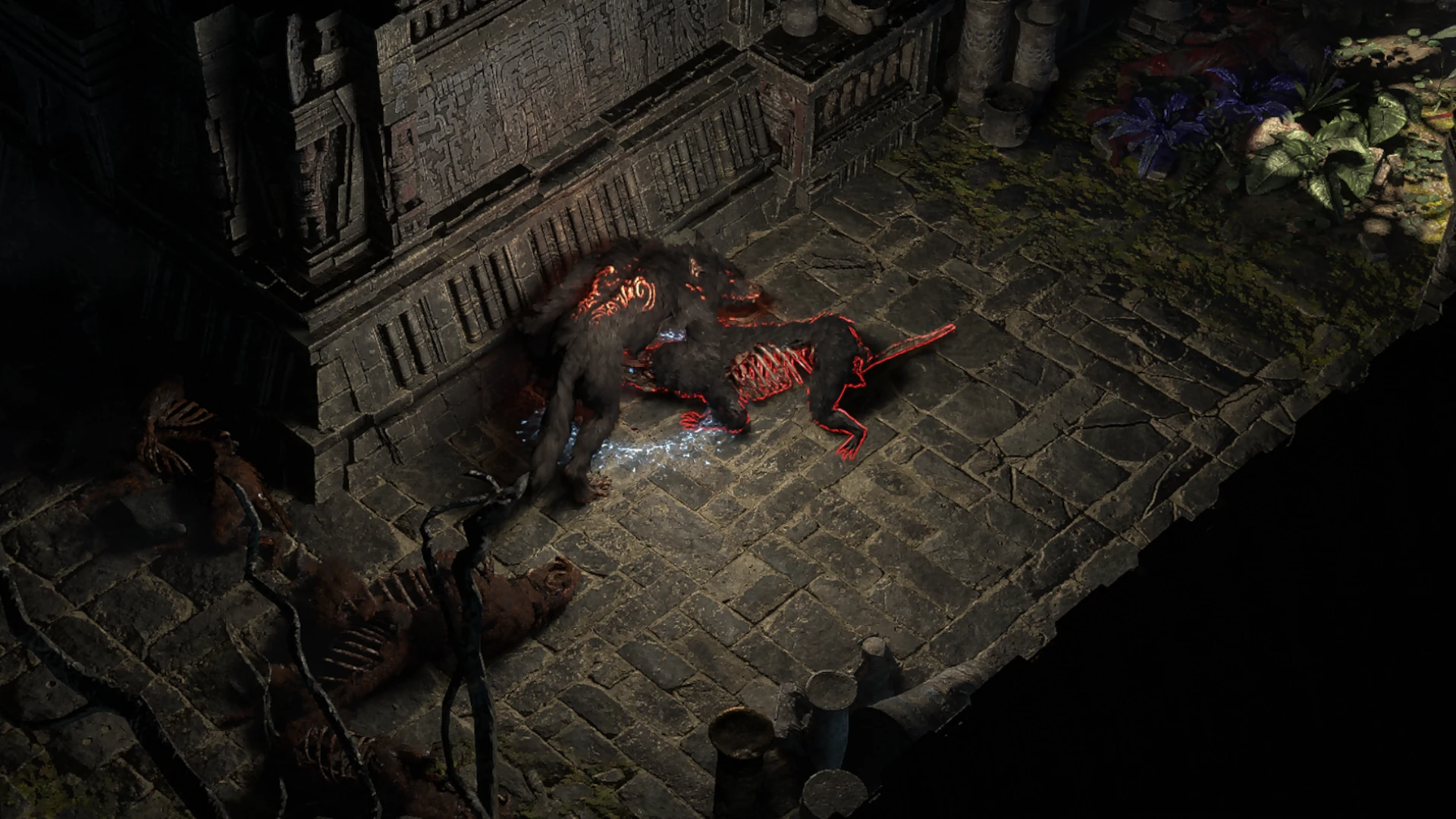 Rotted Rat enemy encountered in Jiquani's Machinarium in Path of Exile 2