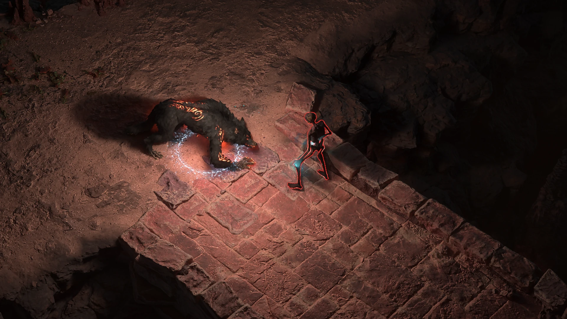Sandflesh Mage enemy encountered in Titan Grotto in Path of Exile 2