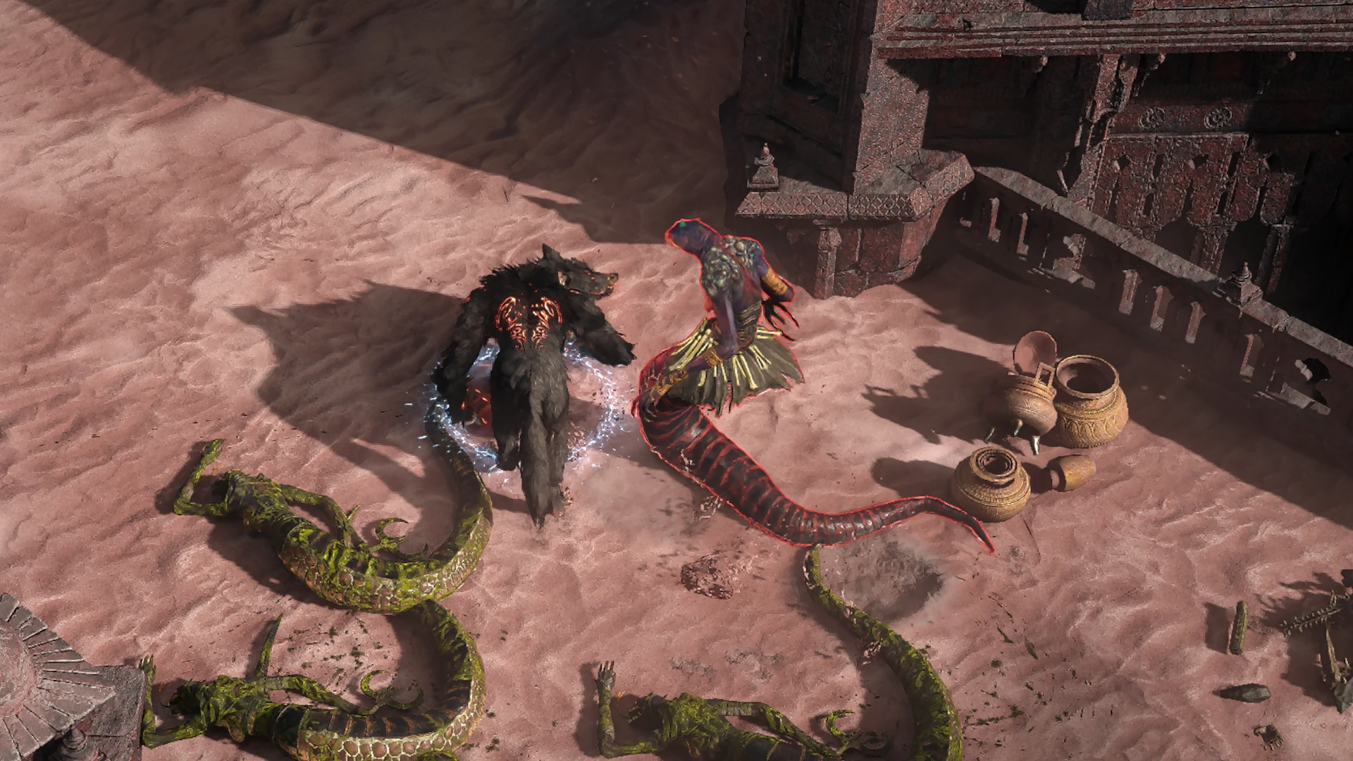 Serpent Shaman enemy encountered in Keth in Path of Exile 2