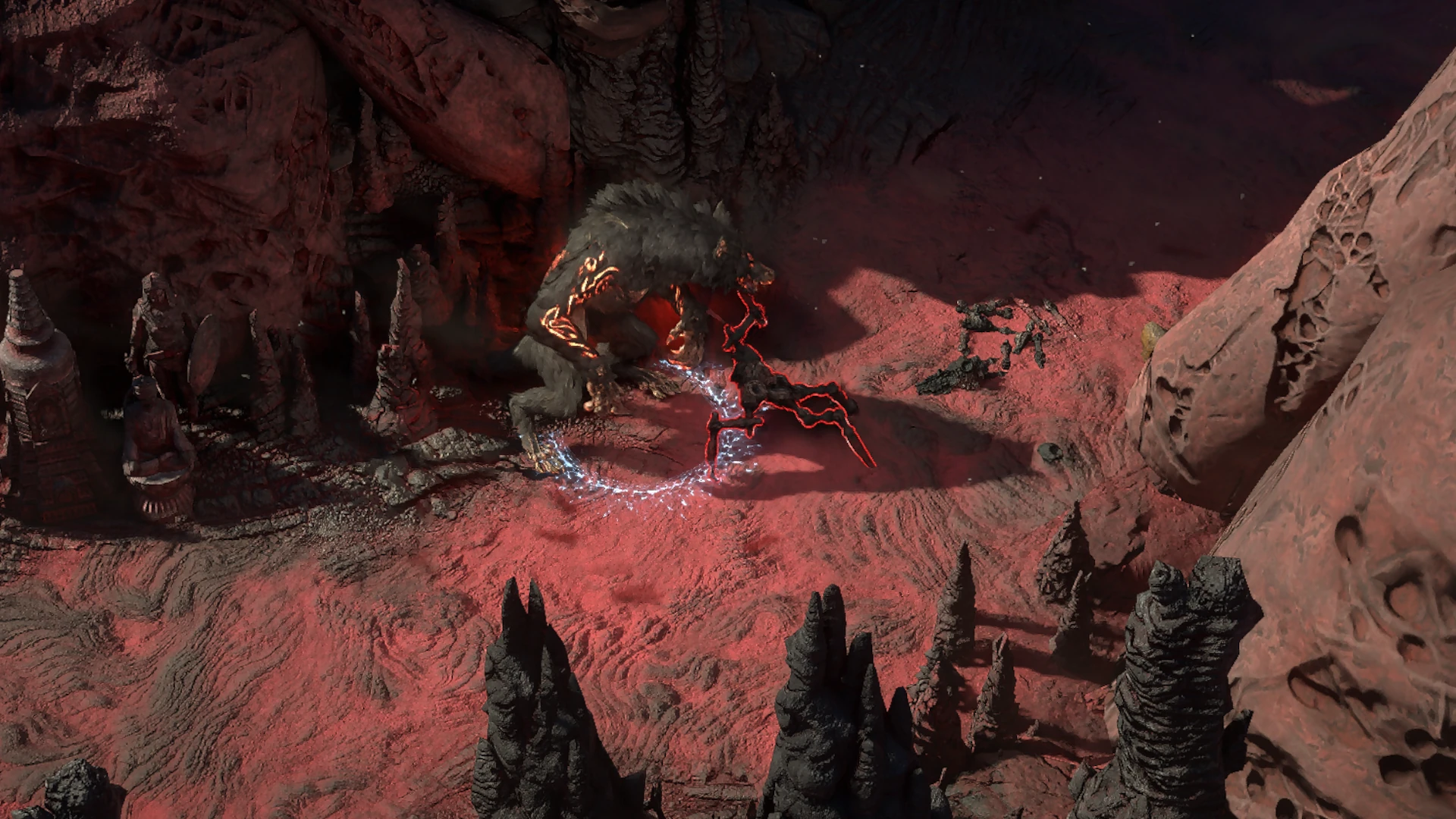 Skitter Golem enemy encountered in Valley of the Titans in Path of Exile 2