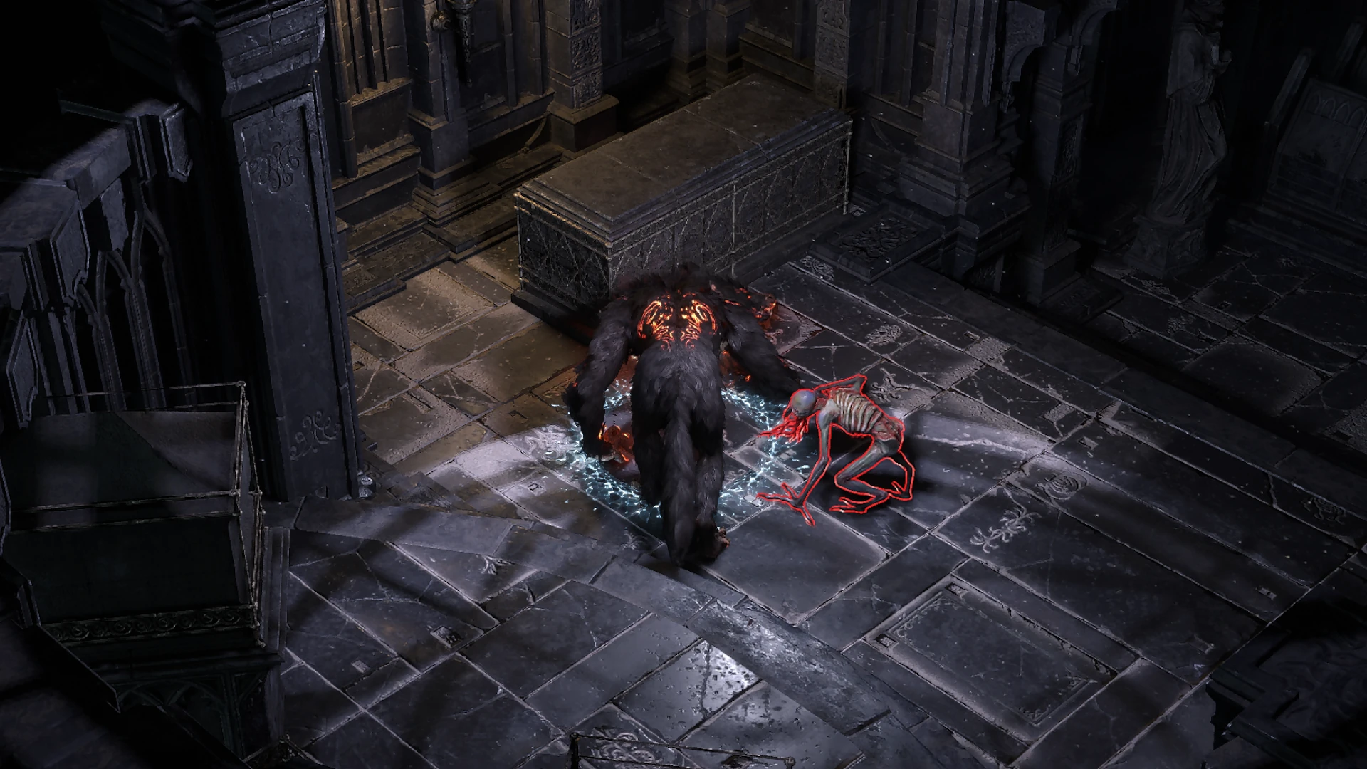 Skulking Ghoul enemy encountered in Mausoleum of the Praetor in Path of Exile 2