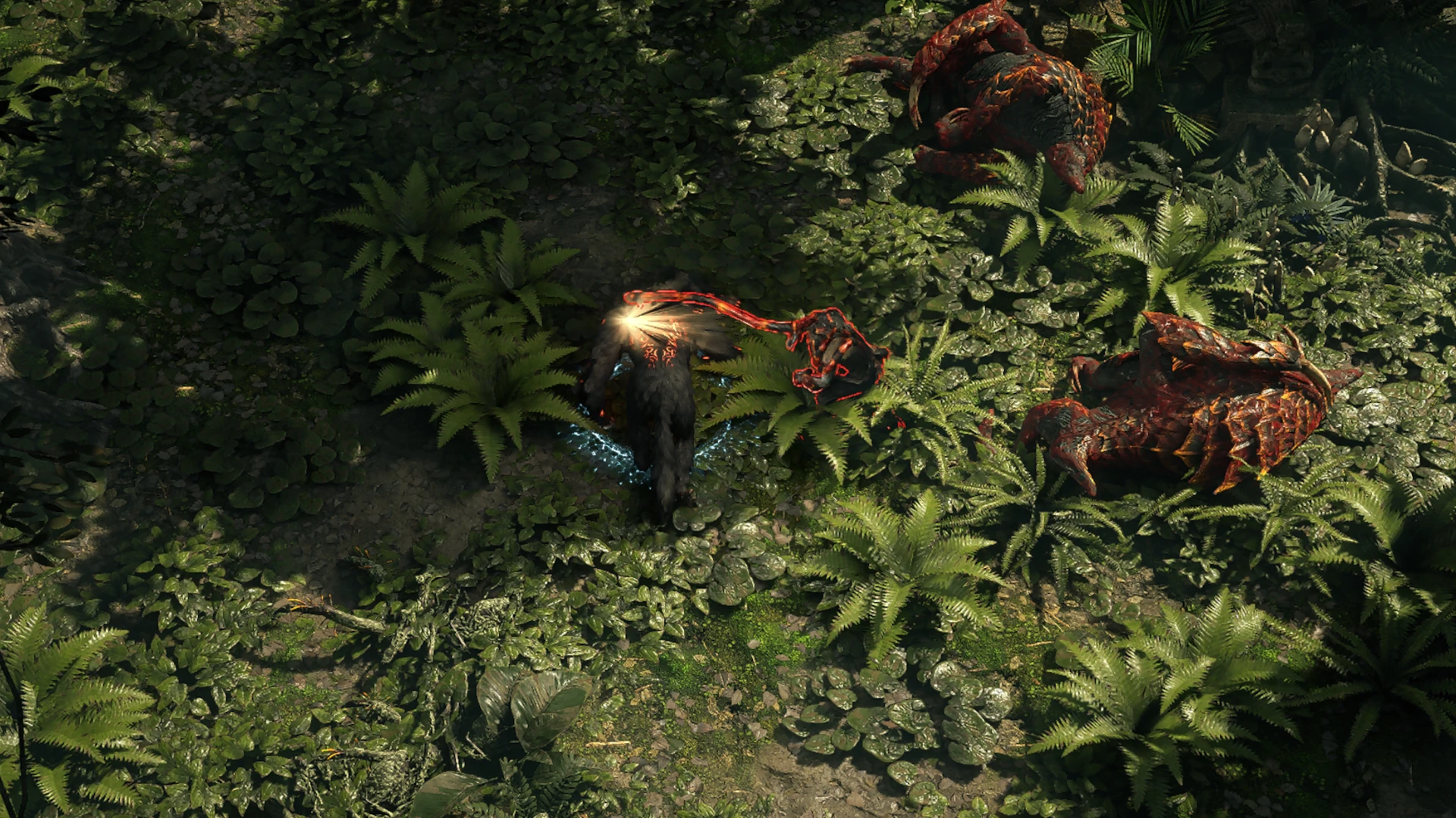 Snakethroat Shambler enemy encountered in Jungle Ruins in Path of Exile 2