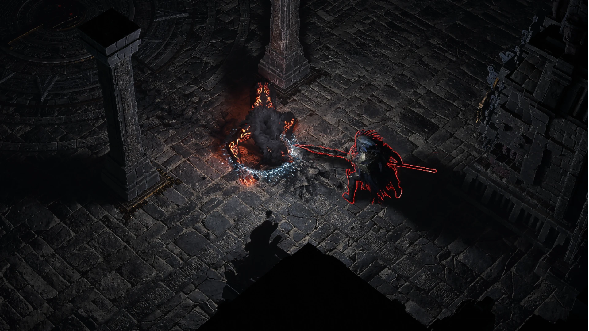 Undead Vaal Guard Spear enemy encountered in Jiquani's Sanctum in Path of Exile 2
