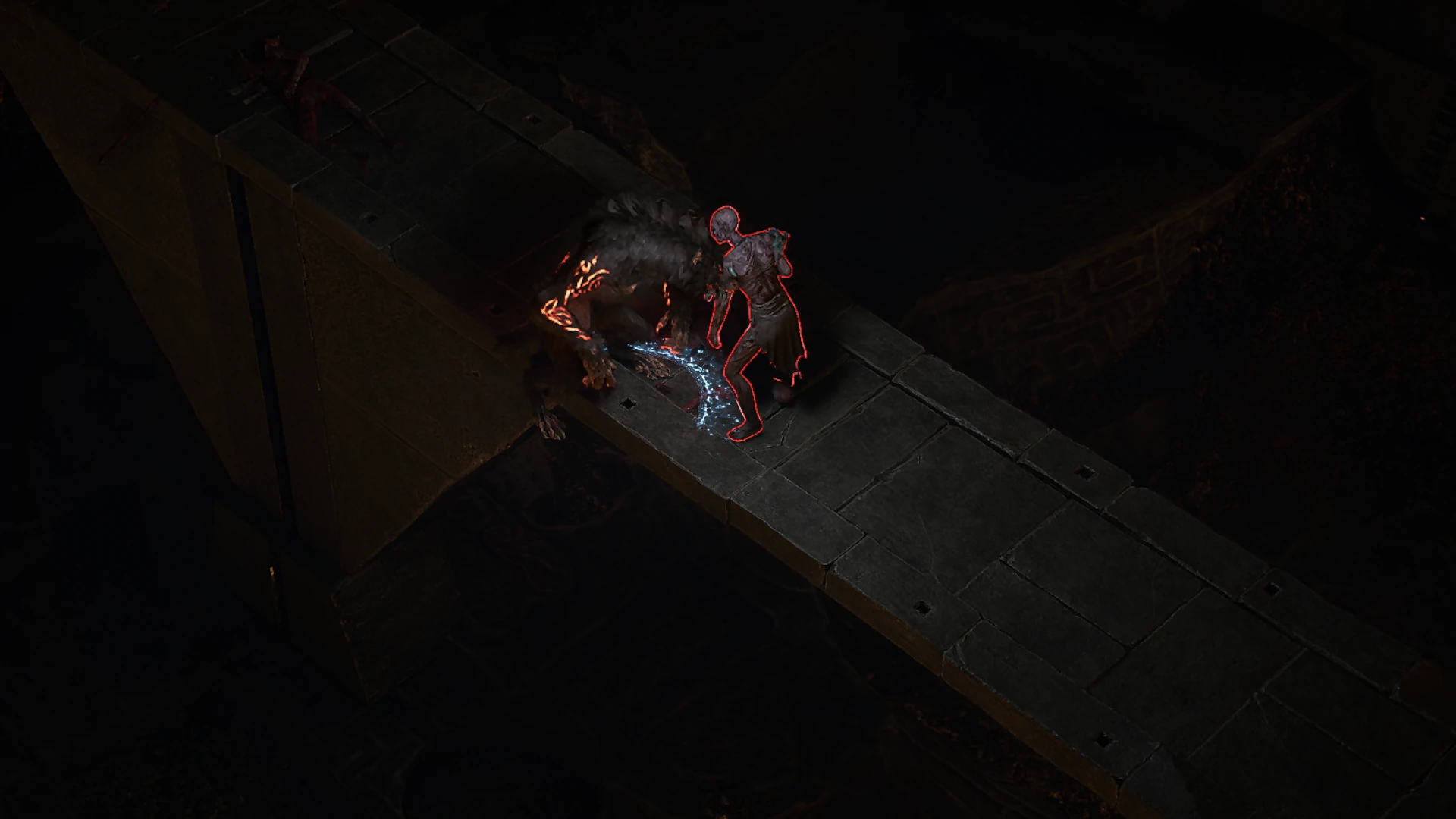 Vaal-Embalmed Rogue enemy encountered in The Molten Vault in Path of Exile 2