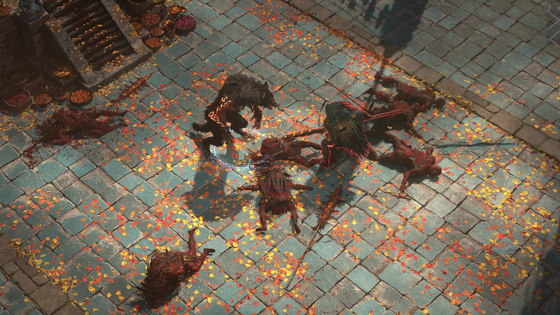 Vaal Guard Spear encountered in Aggorat in Path of Exile 2