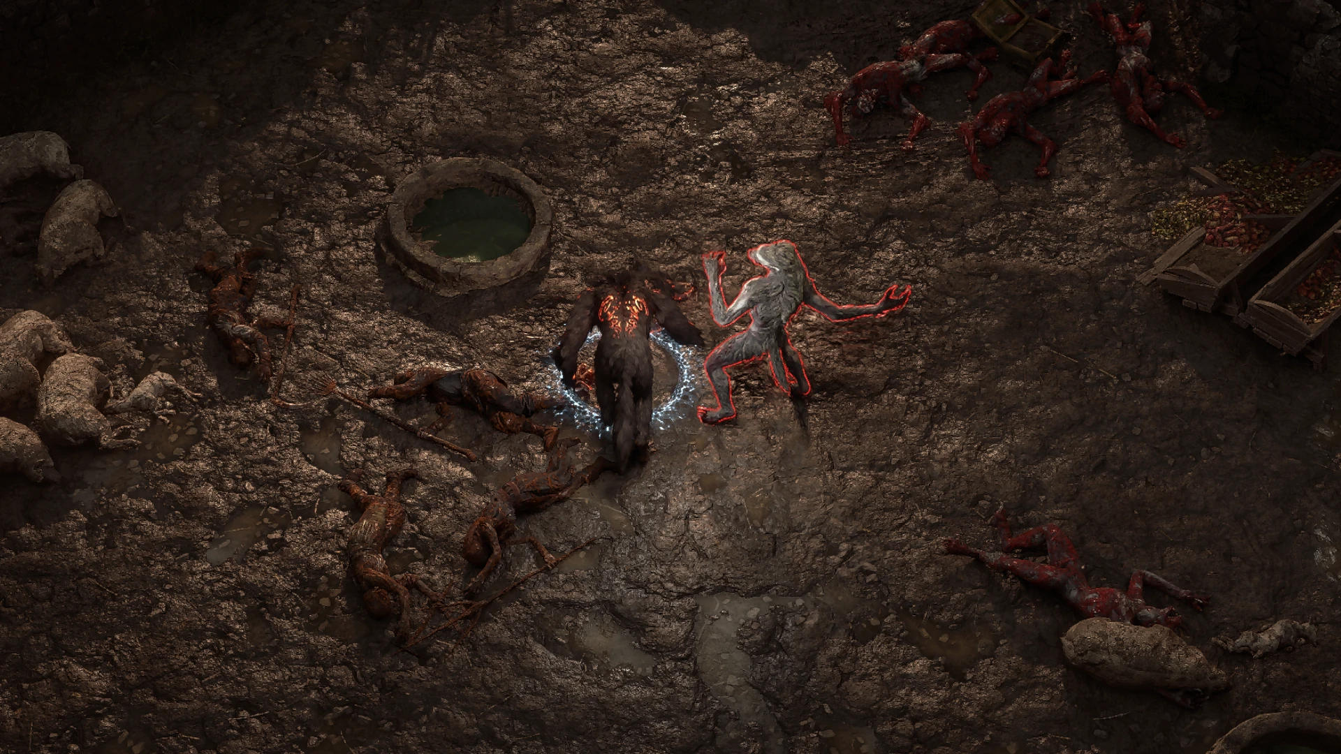 Voracious Werewolf enemy encountered in Ogham Farmlands in Path of Exile 2
