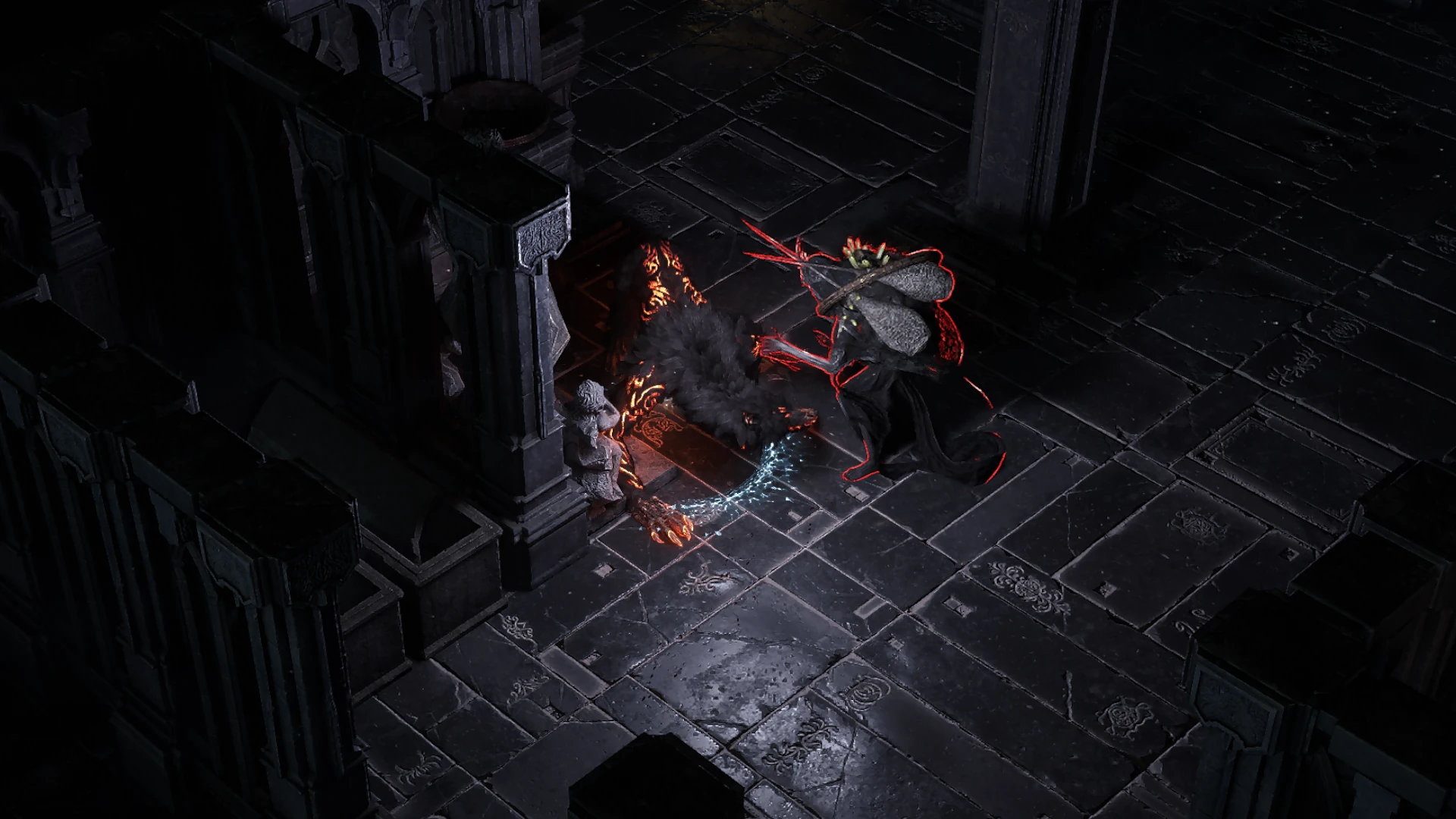 Wheelbound Hag enemy encountered in Mausoleum of the Praetor in Path of Exile 2