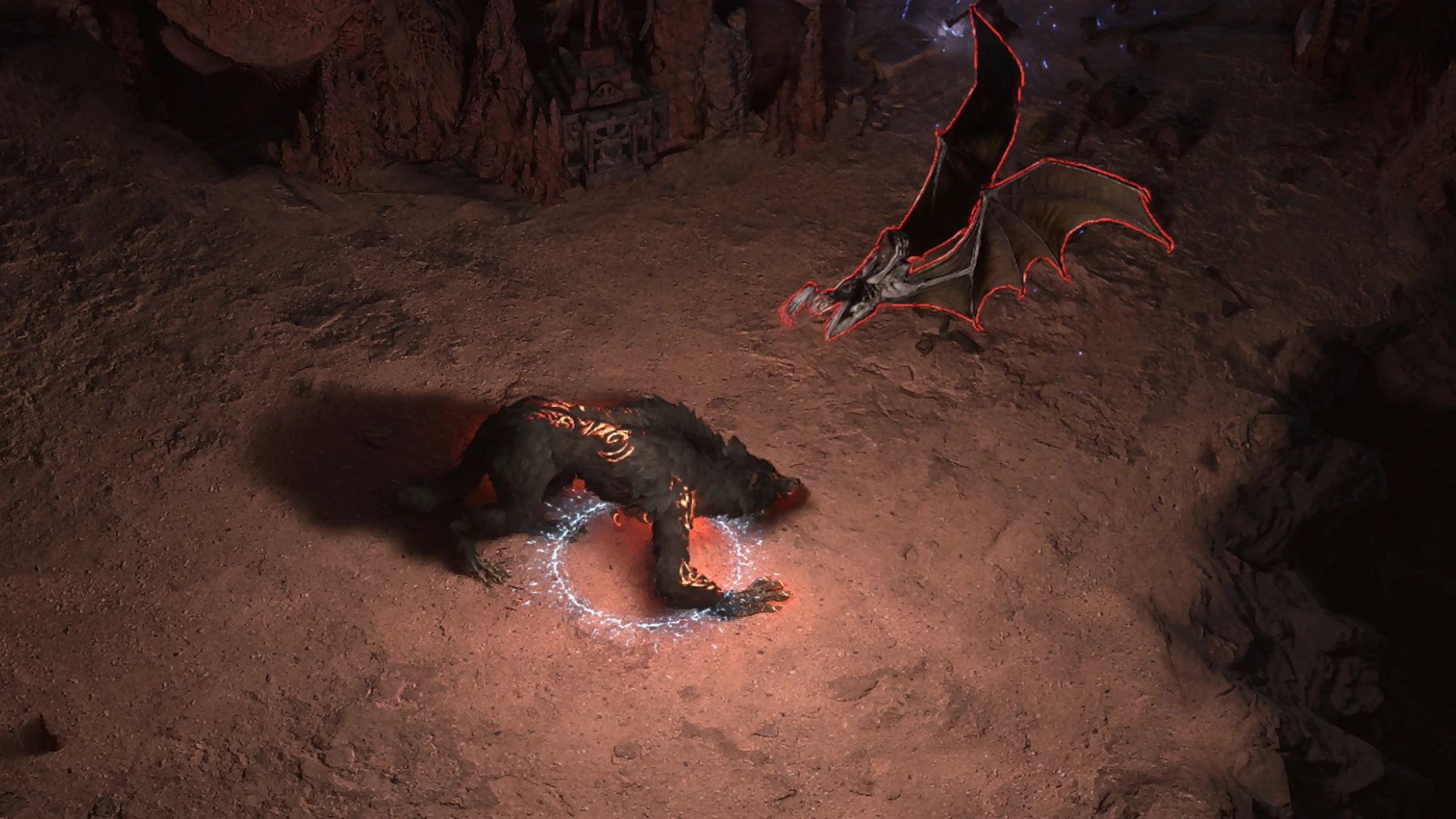 Winged Horror enemy encountered in Titan Grotto in Path of Exile 2