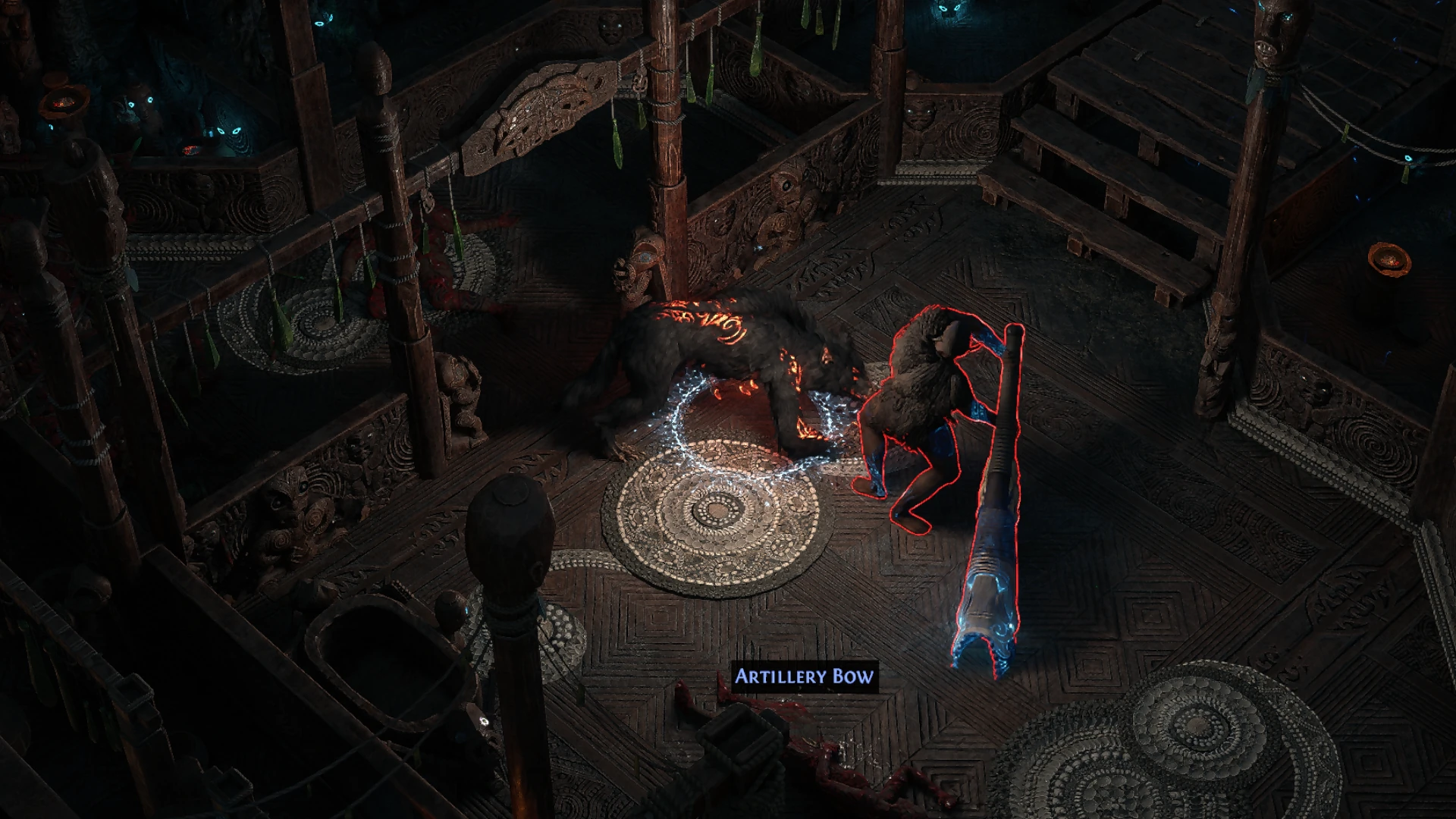 Ancestral Hornbearer encountered in Halls of the Dead in Path of Exile 2