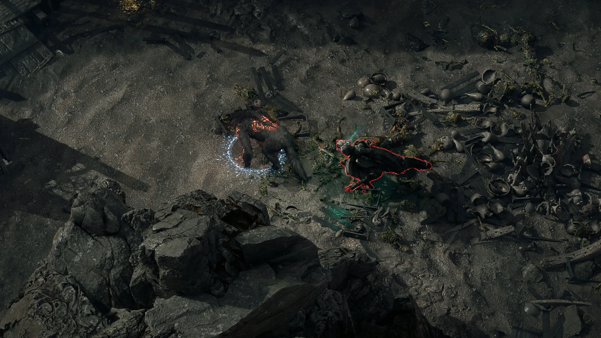 Drowned Bearer encountered in Kedge Bay in Path of Exile 2