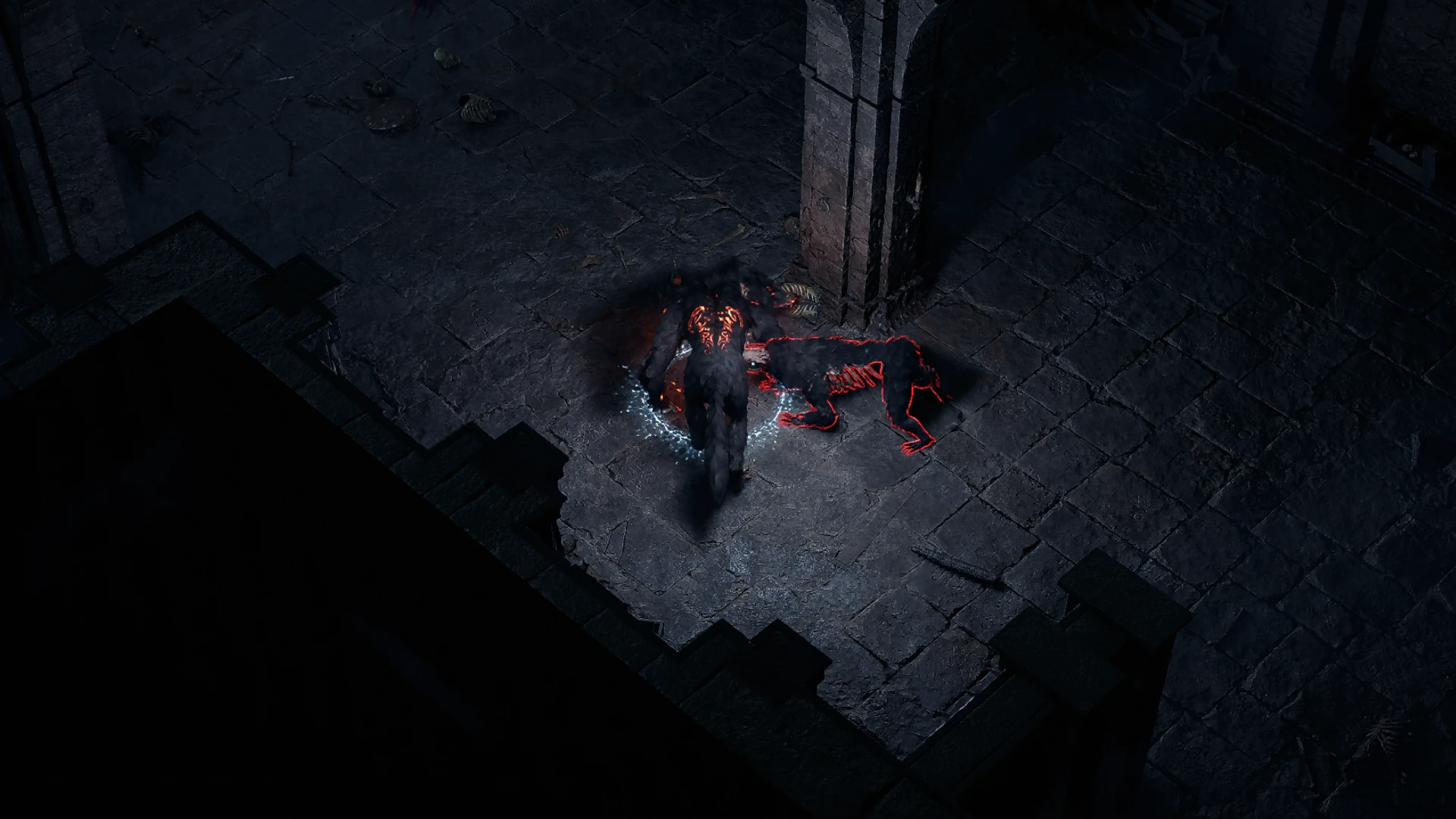 Eaten Rat encountered in Abandoned Prison in Path of Exile 2