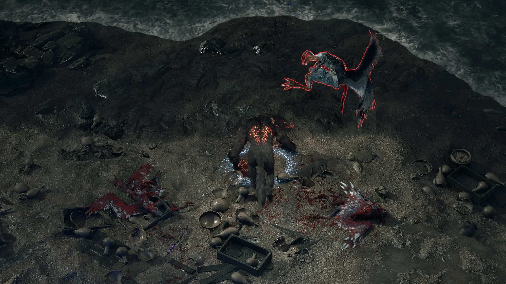 Gull Shrike encountered in Kedge Bay in Path of Exile 2