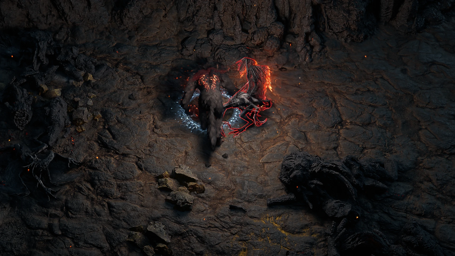 Molten Imp encountered in Volcanic Warrens in Path of Exile 2