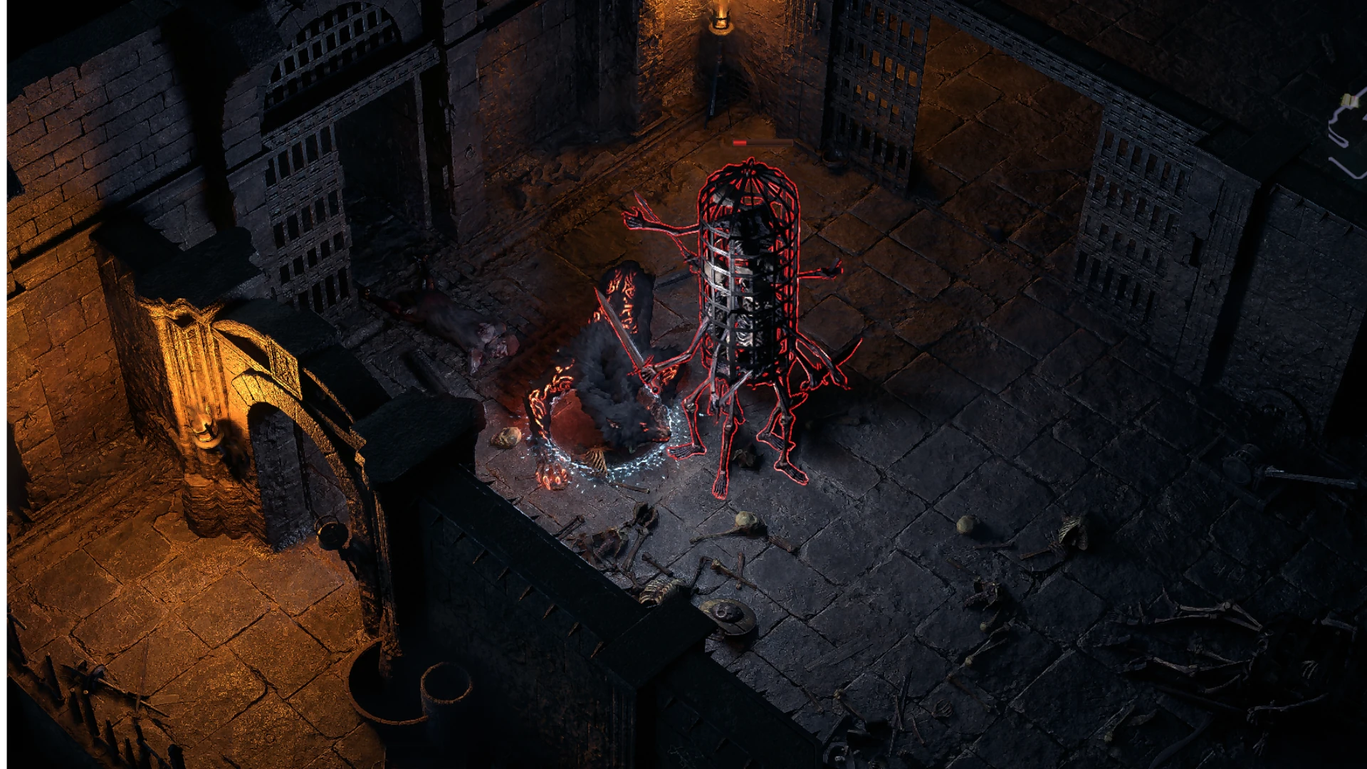 Rattling Gibbet encountered in Abandoned Prison in Path of Exile 2