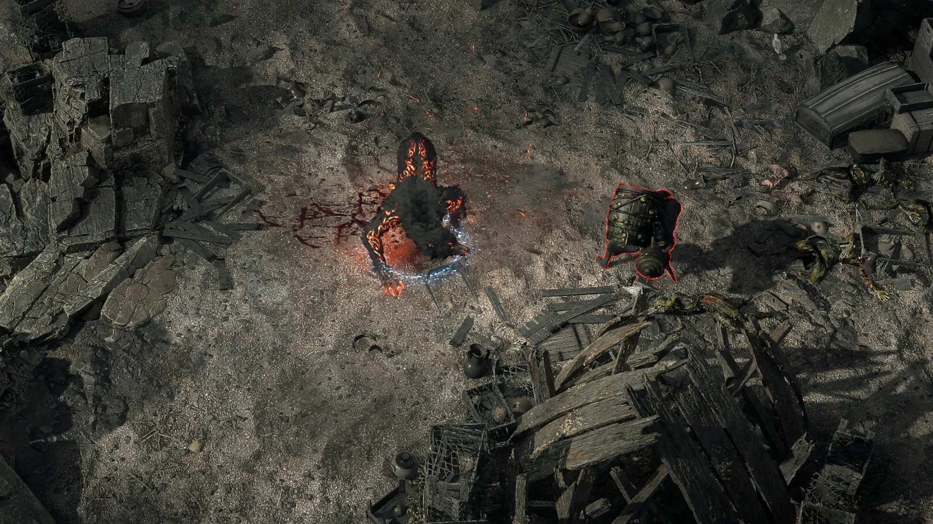 Rotting Cannoneer encountered in Journey's End in Path of Exile 2
