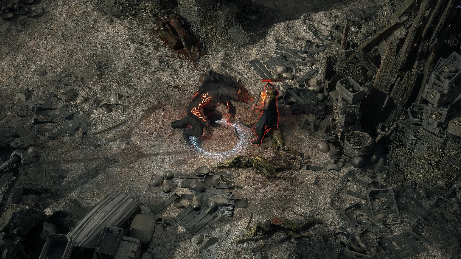 Rotting Demolitionist encountered in Journey's End in Path of Exile 2