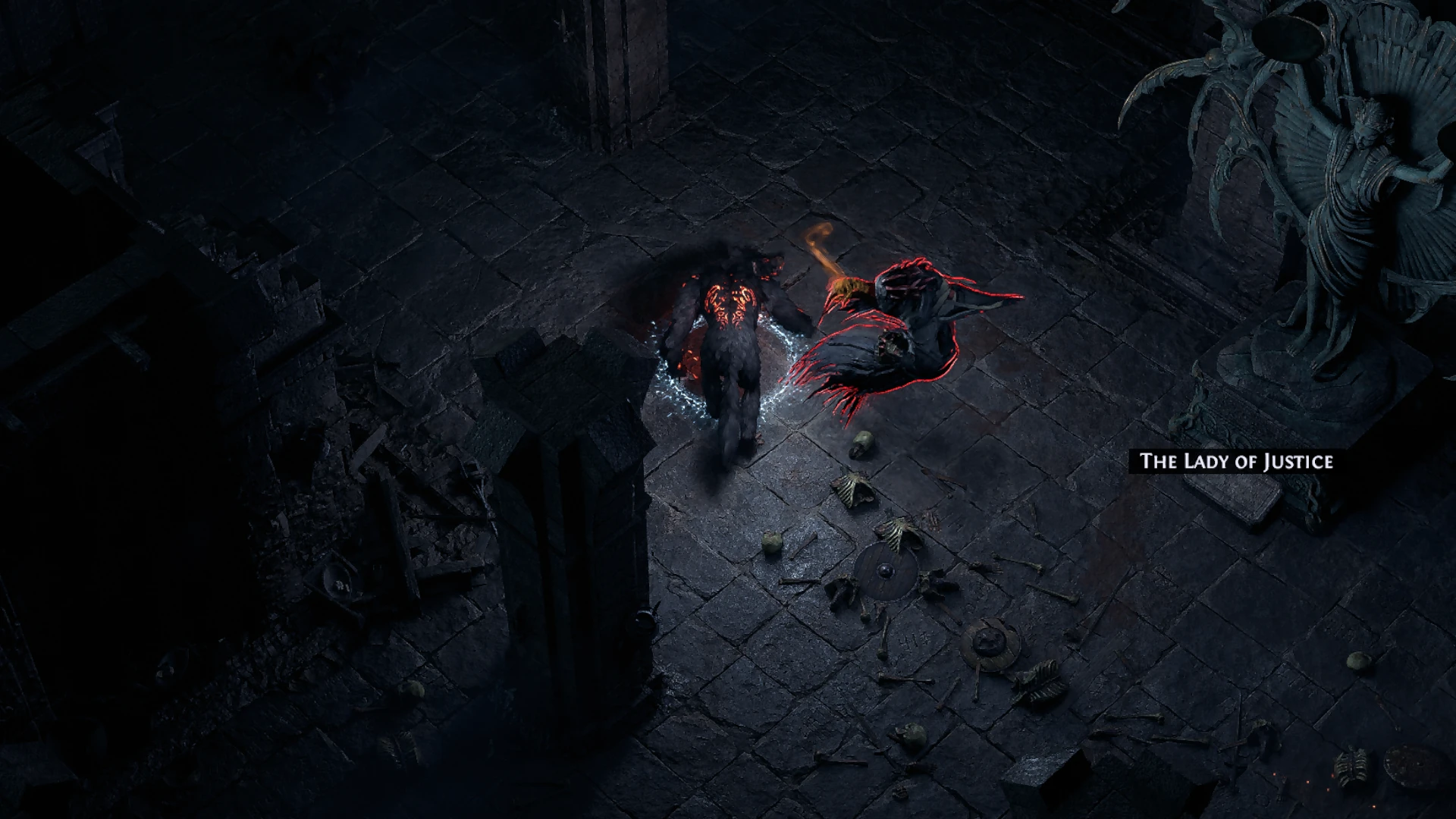 Spined Necromancer encountered in Abandoned Prison in Path of Exile 2