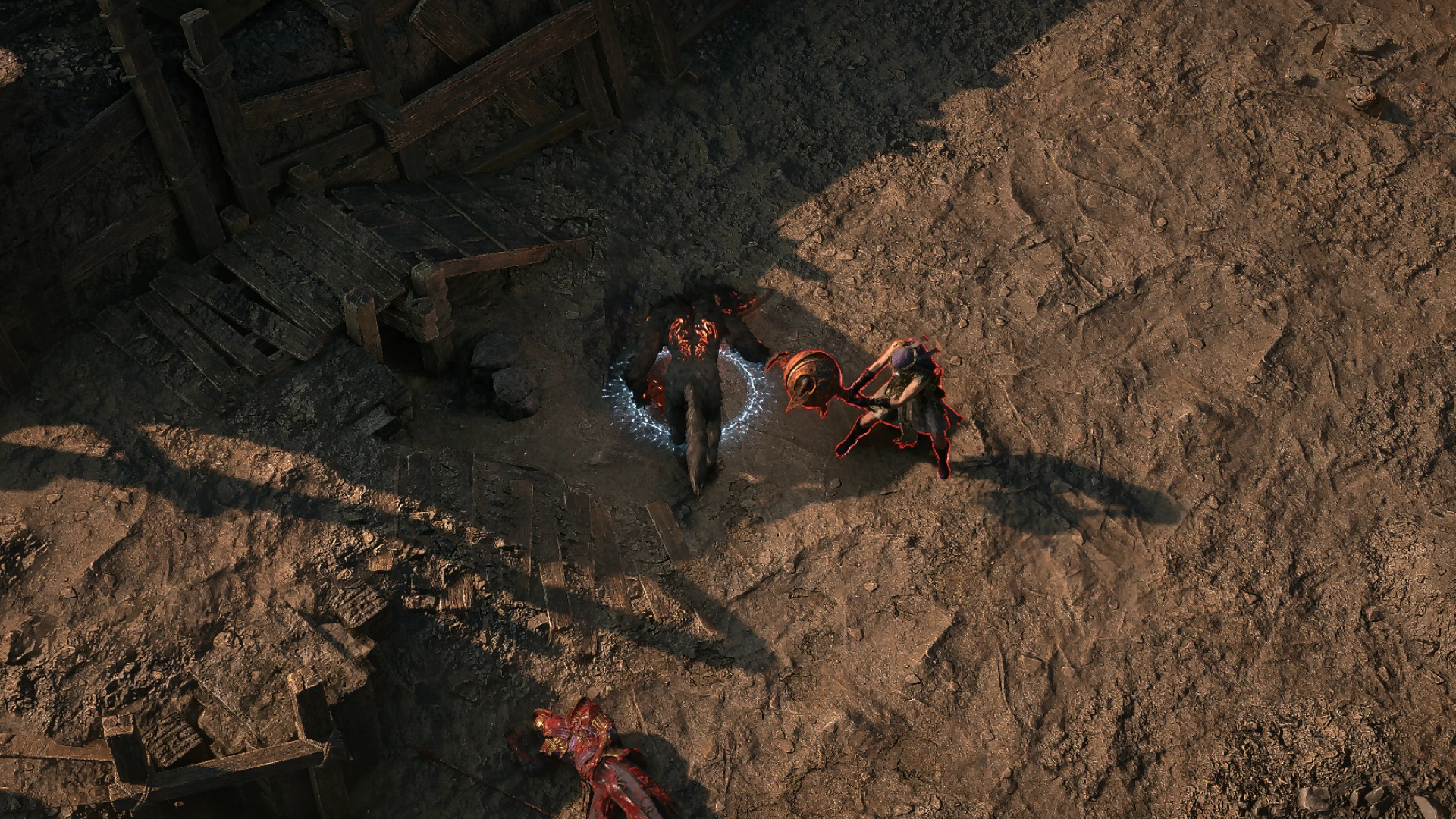 Zealous Shockwarden encountered in The Excavation in Path of Exile 2